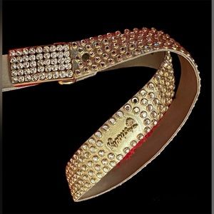 Kippy’s Gold Leather & Swarvoski Crystal Belt